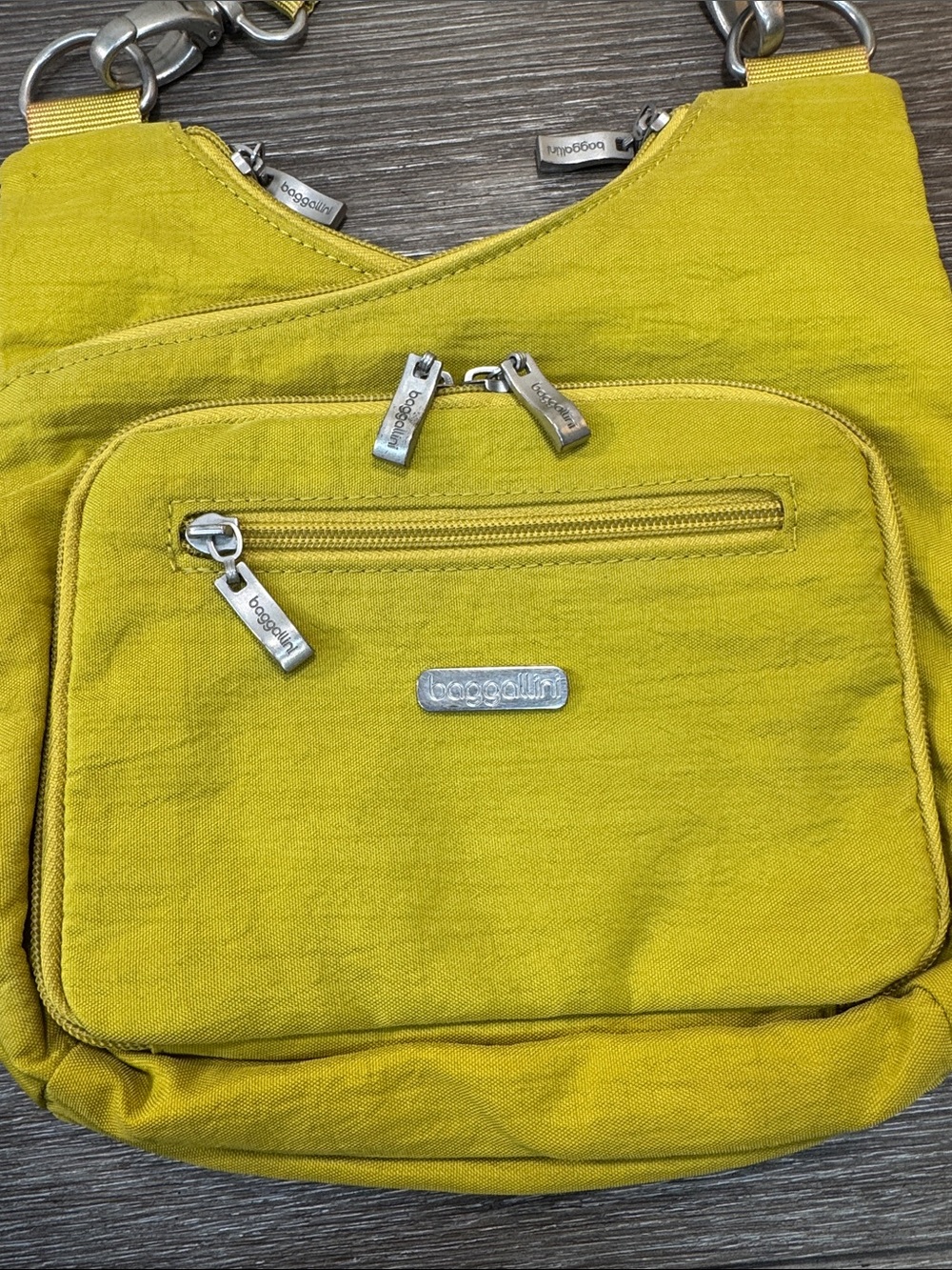 Baggallini Bright Yellow Crossbody with Adjustable Strap - Picture 2 of 6